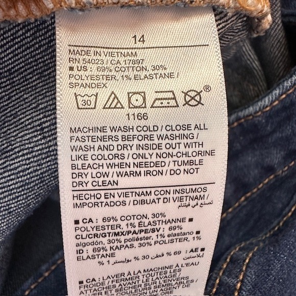 Old Navy Women's High Rise Wow Wide Leg Dark Denim Stretch Jeans 14 - Picture 5 of 6